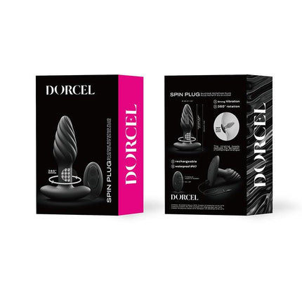 Dorcel Spin Plug - 360 Graden Roterende Vibrerende Anaal Plug - Zwart-Erotiekvoordeel.nl