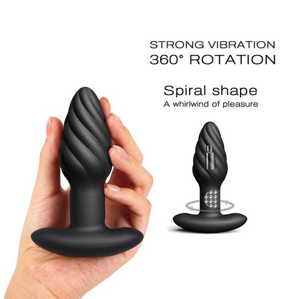 Dorcel Spin Plug - 360 Graden Roterende Vibrerende Anaal Plug - Zwart-Erotiekvoordeel.nl