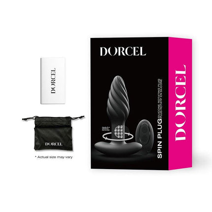 Dorcel Spin Plug - 360 Graden Roterende Vibrerende Anaal Plug - Zwart-Erotiekvoordeel.nl