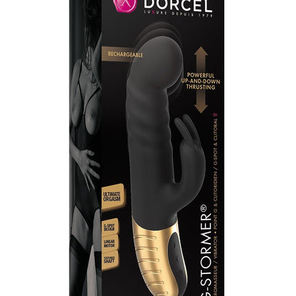 Dorcel Stotende Rabbit Vibrator G-stormer - zwart - Erotiekvoordeel.nl