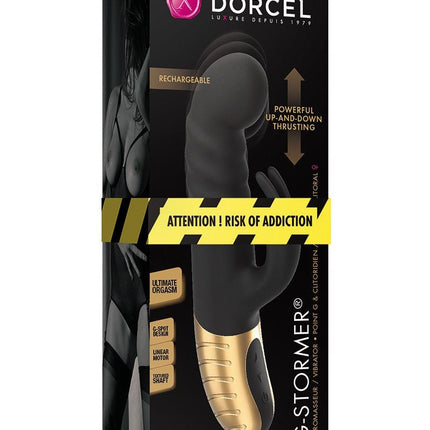 Dorcel Stotende Rabbit Vibrator G-stormer - zwart - Erotiekvoordeel.nl
