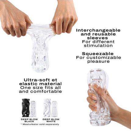 Dorcel Stroker / Sleeve voor Masturbator DEEP BLOW MULTI SENSATION - transparant-Erotiekvoordeel.nl