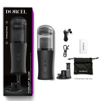 Dorcel THRUST BLOW Automatische Stotende Masturbator - zwart-Erotiekvoordeel.nl