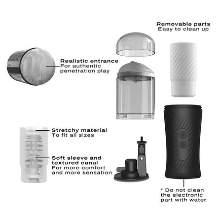 Dorcel THRUST BLOW Automatische Stotende Masturbator - zwart-Erotiekvoordeel.nl
