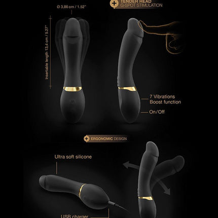 Dorcel Tenderspot Flexibele G-spot Vibrator - zwart - Erotiekvoordeel.nl