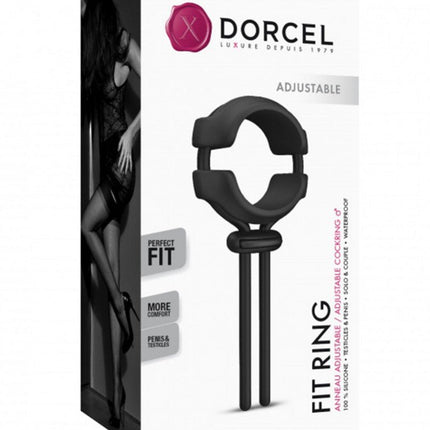 Dorcel Verstelbare Siliconen cockring FIT RING - zwart - Erotiekvoordeel.nl