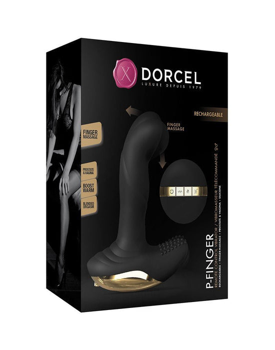 Dorcel Verwarmende Prostaat Vibrator P-FINGER met afstandsbediening - zwart - Erotiekvoordeel.nl