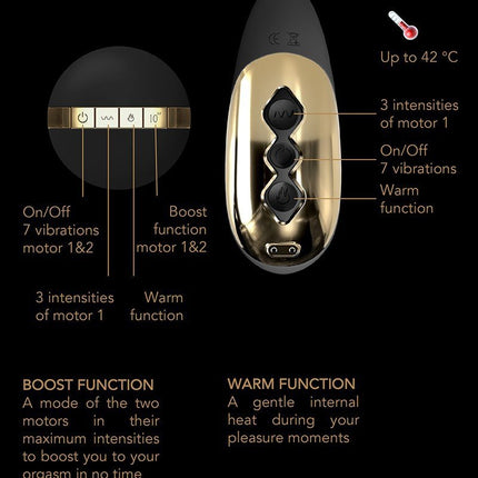 Dorcel Verwarmende Prostaat Vibrator P-FINGER met afstandsbediening - zwart - Erotiekvoordeel.nl