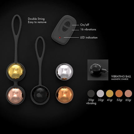 Dorcel Vibrerende Geisha Balls met afstandsbediening en verwisselbare gewichten - Erotiekvoordeel.nl