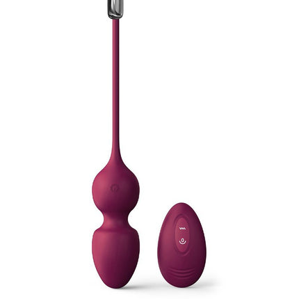 Dorcel Vibrerende Kegel Balls met afstandsbediening LOVE BALLS - plum-Erotiekvoordeel.nl