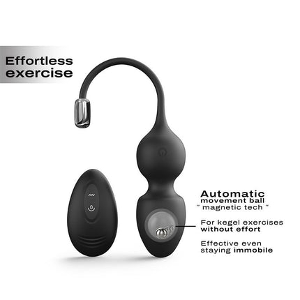 Dorcel Vibrerende Kegel Balls met afstandsbediening LOVE BALLS - zwart-Erotiekvoordeel.nl