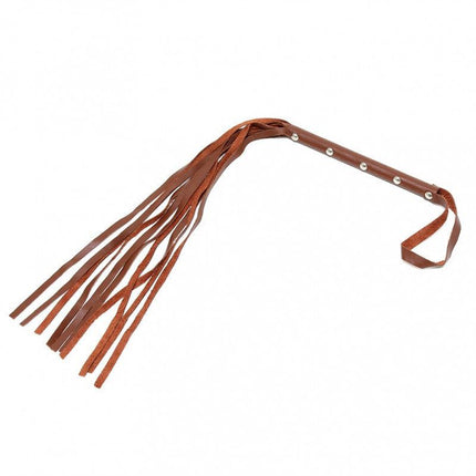 Flogger zweep 62 cm - bruin - Erotiekvoordeel.nl