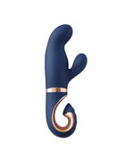 G Vibe Gentley - Vibrator -Rabbit Vibrator - G Spot en Clitoris Stimulatie - Siliconen - Blauw en Goud-Erotiekvoordeel.nl