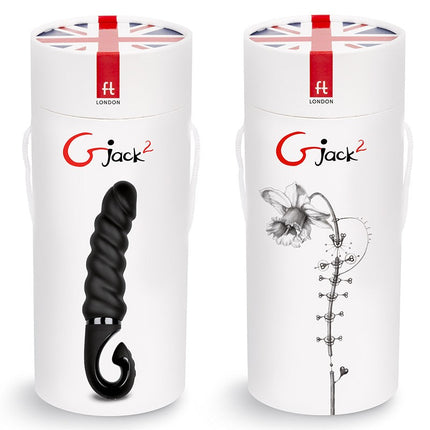 G-Vibe - Gjack2 Geribbelde Bioskin Vibrator - Zwart-Erotiekvoordeel.nl