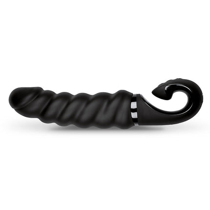 G-Vibe - Gjack2 Geribbelde Bioskin Vibrator - Zwart-Erotiekvoordeel.nl
