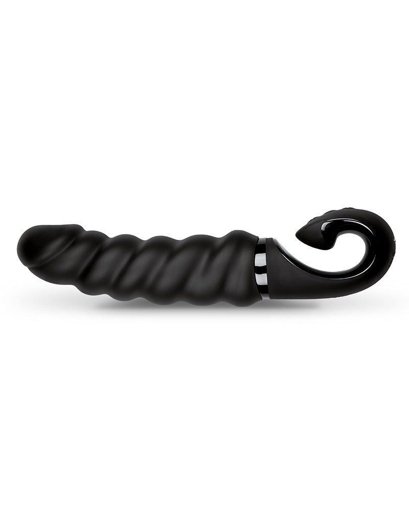 G-Vibe - Gjack2 Geribbelde Bioskin Vibrator - Zwart-Erotiekvoordeel.nl
