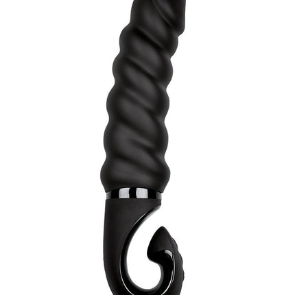 G-Vibe - Gjack2 Geribbelde Bioskin Vibrator - Zwart-Erotiekvoordeel.nl
