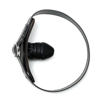 Gag met latex dildo aan binnenkant - Erotiekvoordeel.nl