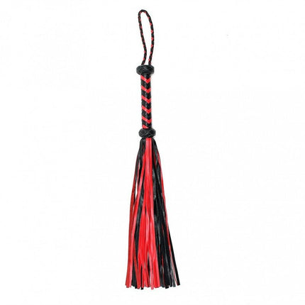 Gevlochten zweep | flogger - rood/zwart - Erotiekvoordeel.nl