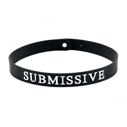 Halsbandje met tekst SUBMISSIVE - Erotiekvoordeel.nl