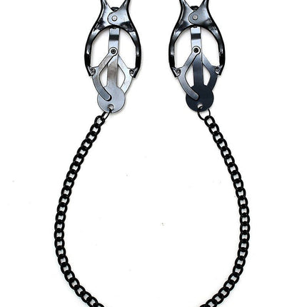 Japanse Clover Tepelklemmen met ketting - zwart - Erotiekvoordeel.nl