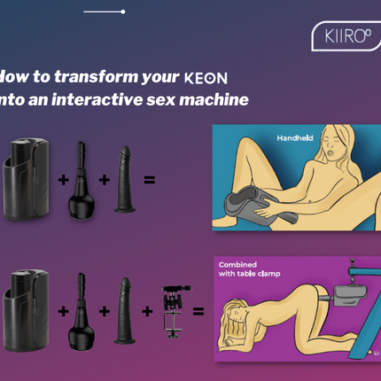 KIIROO Dildo met Vacuum Vergrendelingssysteem voor KEON Masturbator-Erotiekvoordeel.nl