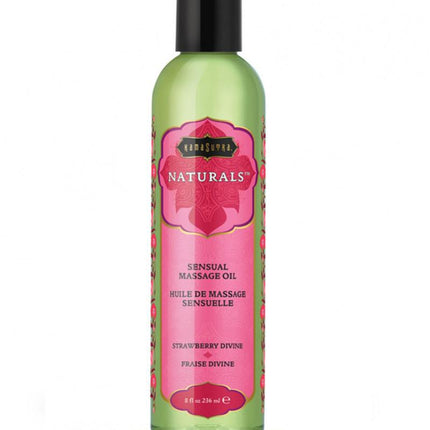 Kamasutra Naturals Massageolie Strawberry Divine - Erotiekvoordeel.nl