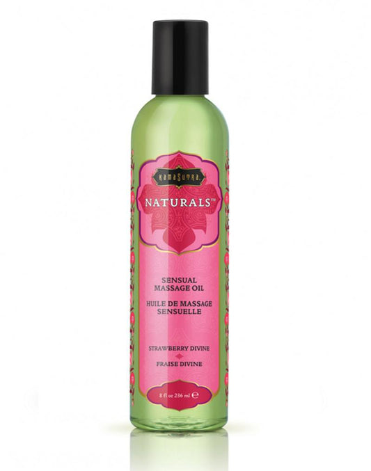 Kamasutra Naturals Massageolie Strawberry Divine - Erotiekvoordeel.nl