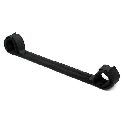 Korte spreader bar | spreidstang van metaal met vier losse boeien - zwart/paars - Erotiekvoordeel.nl