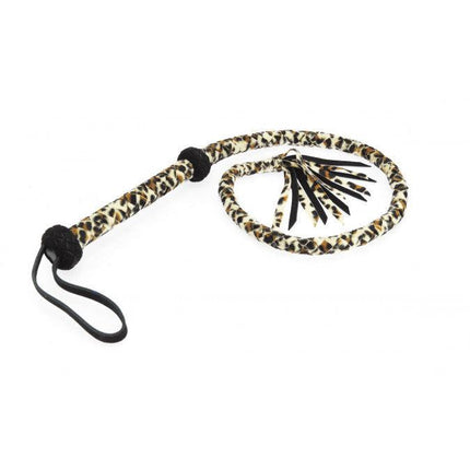Korte suède Bullwhip - panter print - Erotiekvoordeel.nl