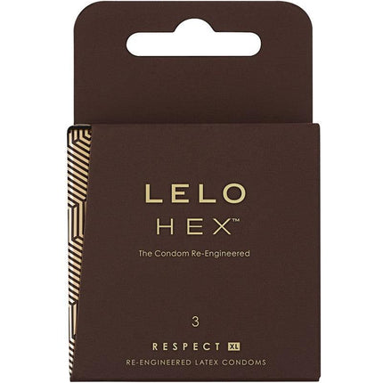 LELO HEX XL Respect Condooms - 3 stuks - Erotiekvoordeel.nl