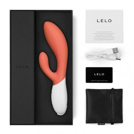 LELO Ina 3 Rabbit Vibrator - coral oranje-Erotiekvoordeel.nl