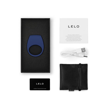 LELO - Tor 3 Vibrerende Cockring Voor Koppels met App Control - Blauw-Erotiekvoordeel.nl