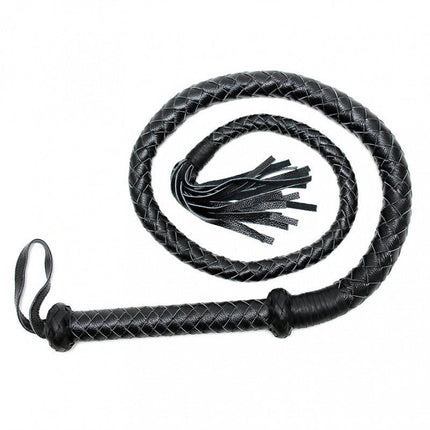 Lange Bullwhip 200 cm - zwart - Erotiekvoordeel.nl