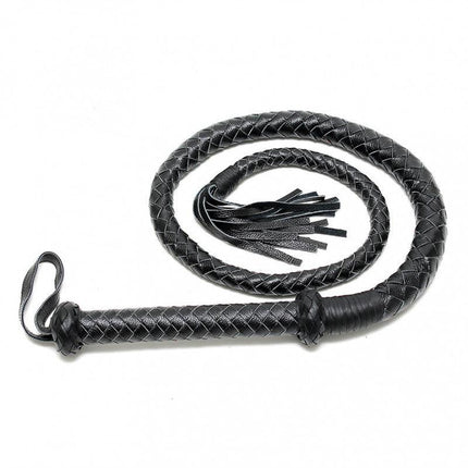 Lange Bullwhip 200 cm - zwart - Erotiekvoordeel.nl
