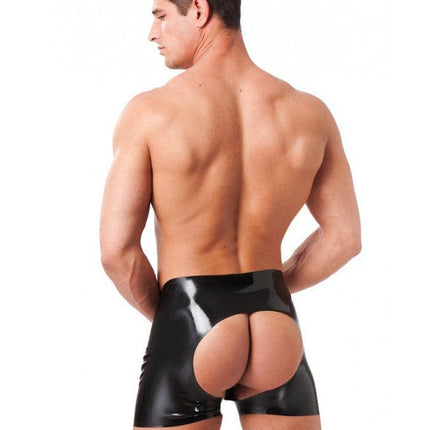 Latex Boxershort met open achterkant - Erotiekvoordeel.nl
