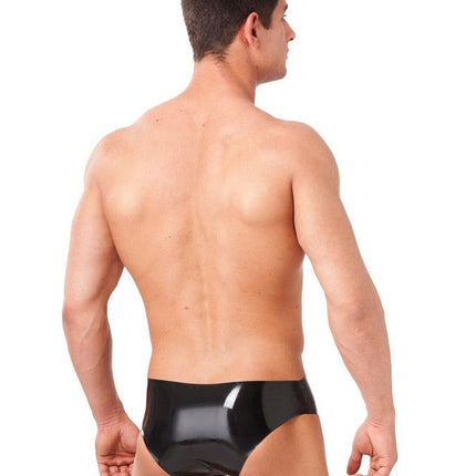 Latex heren slip met penis slurf - Erotiekvoordeel.nl