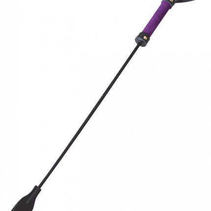 Lederen paardrijzweep 70 cm - paars - Erotiekvoordeel.nl