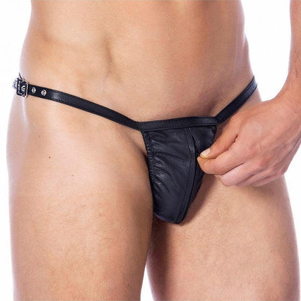 Leren Slip met rits - Erotiekvoordeel.nl
