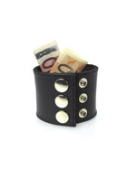 Leren polsband 5 cm breed met geldvak - Erotiekvoordeel.nl