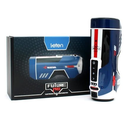 Leten SM Future Pro Super Masturbator stotend, verwarmend, met geluid, met droogfunctie - wit/blauw - Erotiekvoordeel.nl