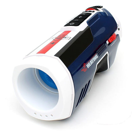Leten SM Future Pro Super Masturbator stotend, verwarmend, met geluid, met droogfunctie - wit/blauw - Erotiekvoordeel.nl