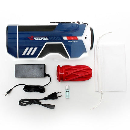 Leten SM Future Pro Super Masturbator stotend, verwarmend, met geluid, met droogfunctie - wit/blauw - Erotiekvoordeel.nl