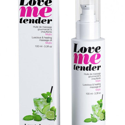 Love me Tender verwarmende Massageolie - Mojito - Erotiekvoordeel.nl