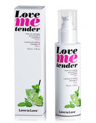 Love me Tender verwarmende Massageolie - Mojito - Erotiekvoordeel.nl