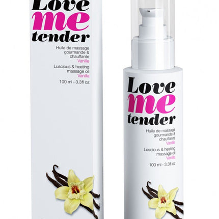 Love me Tender verwarmende Massageolie - vanille - Erotiekvoordeel.nl