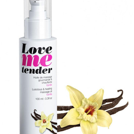 Love me Tender verwarmende Massageolie - vanille - Erotiekvoordeel.nl