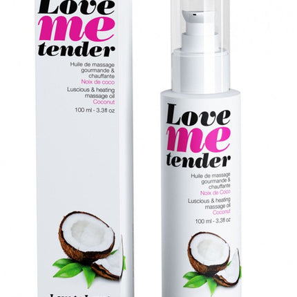 Love me tender verwarmende Massageolie - Coconut - Erotiekvoordeel.nl