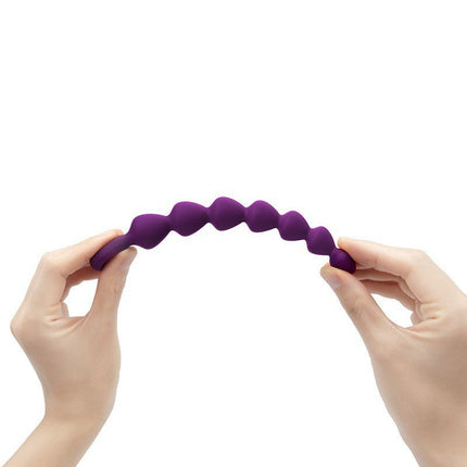 Love to Love Anaal Ketting met Hartvormig Handvat BING BANG - paars - maat S - Erotiekvoordeel.nl