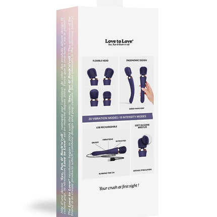 Love to Love Brush Crush Wand Vibrator - paars-Erotiekvoordeel.nl